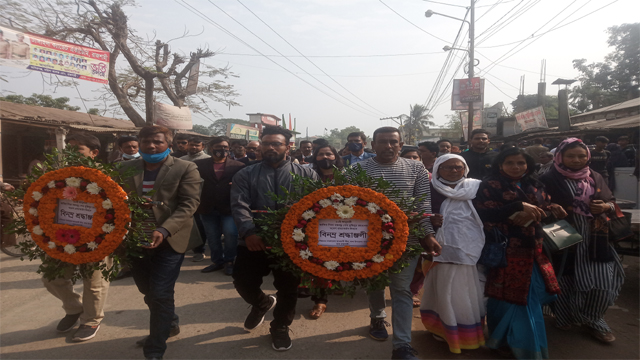 বঙ্গবন্ধুর স্বদেশ প্রত্যাবর্তন দিবসে   বাঘায় র‌্যালী 