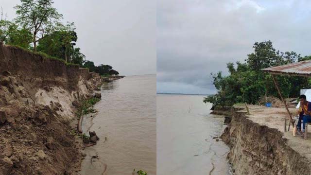 নদী ভাঙনের কবলে শিবগঞ্জ: বিলীনের পথে শিক্ষাপ্রতিষ্ঠান-ঘরবাড়ি