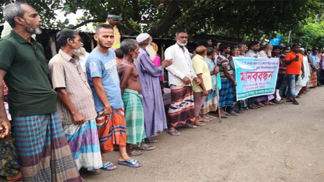 সিংড়ায় ক্লোজার বাঁধ অপসারণের দাবি